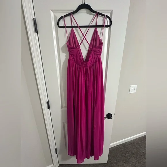 Pink Lily It All Begins With Love Magenta Maxi Dress - Picture 5 of 6